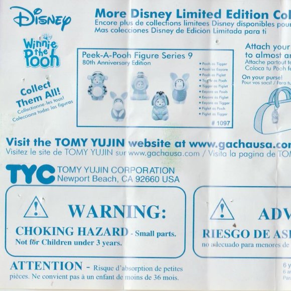 Winnie The Pooh Peek-A-Pooh zodiac Astrology Pisces Tomy Yujin - Picture 5 of 6